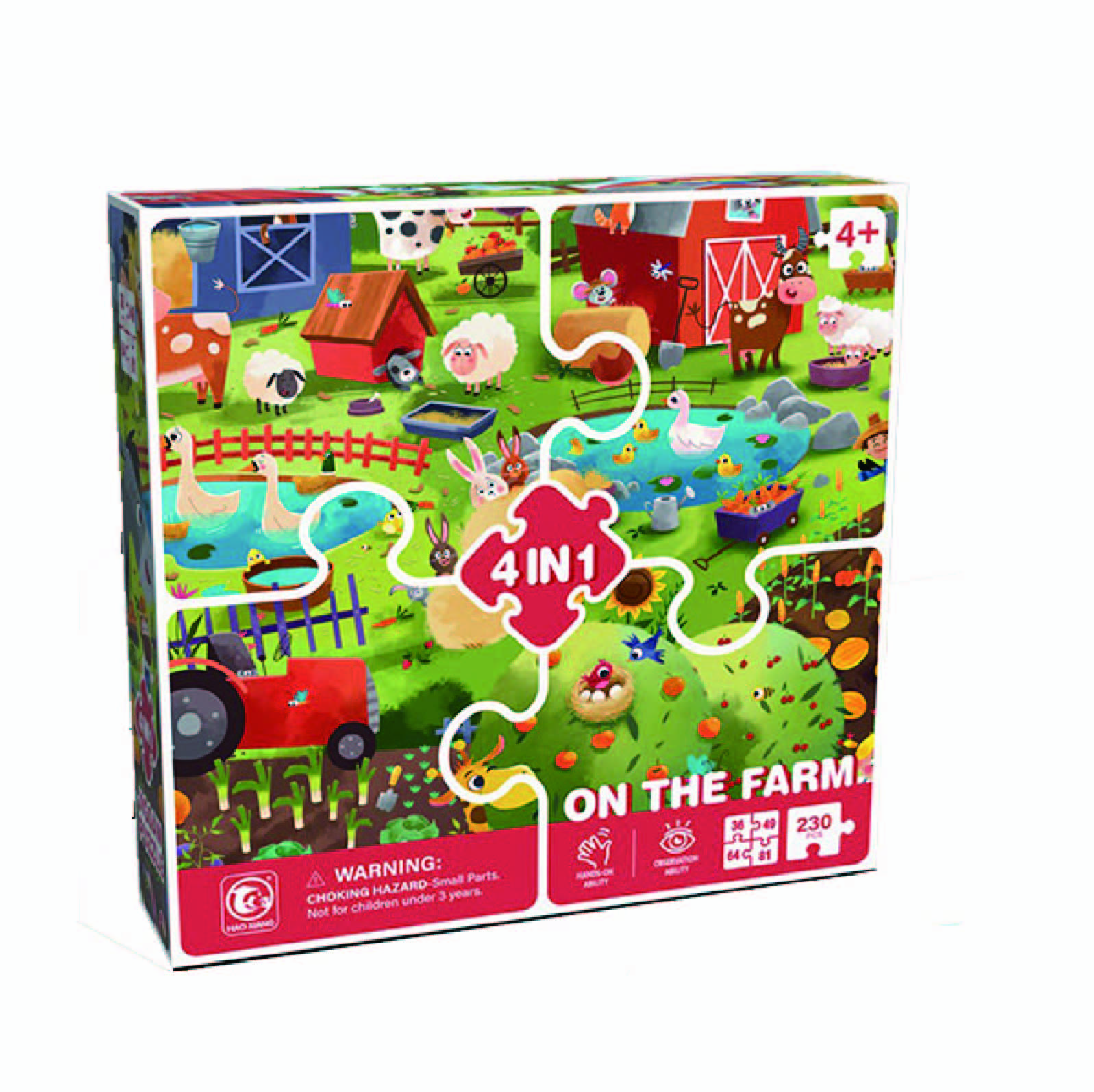 Best Selling Wholesale 4 in 1 Farm Puzzle