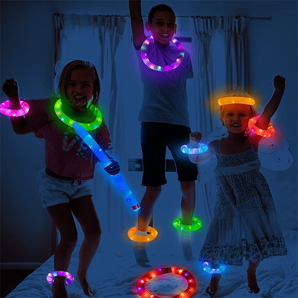 Wholesale Glowing  Pop Tube Fidget Toys
