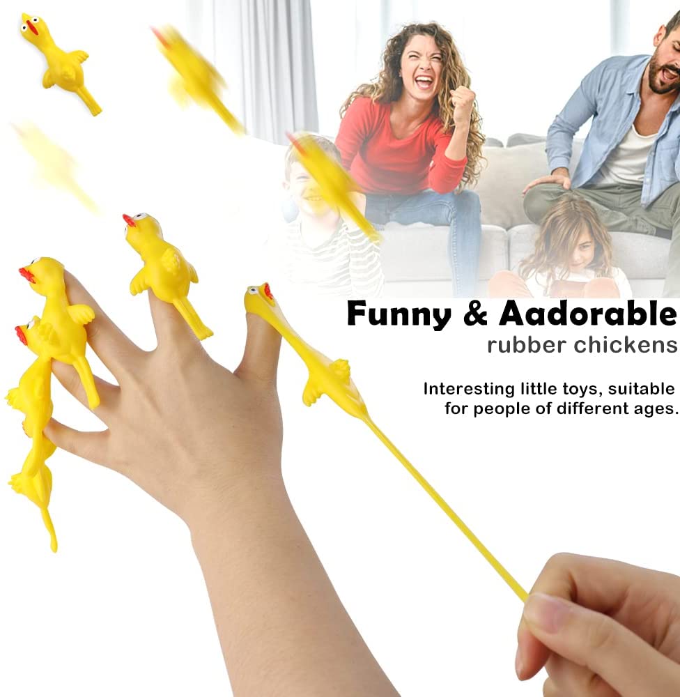 Wholesale Fingers Slingshot Stretchy Rubber chicken for Children