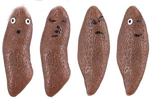 Wholesale 4pcs Colorful Fingers Slingshot Rubber Poop