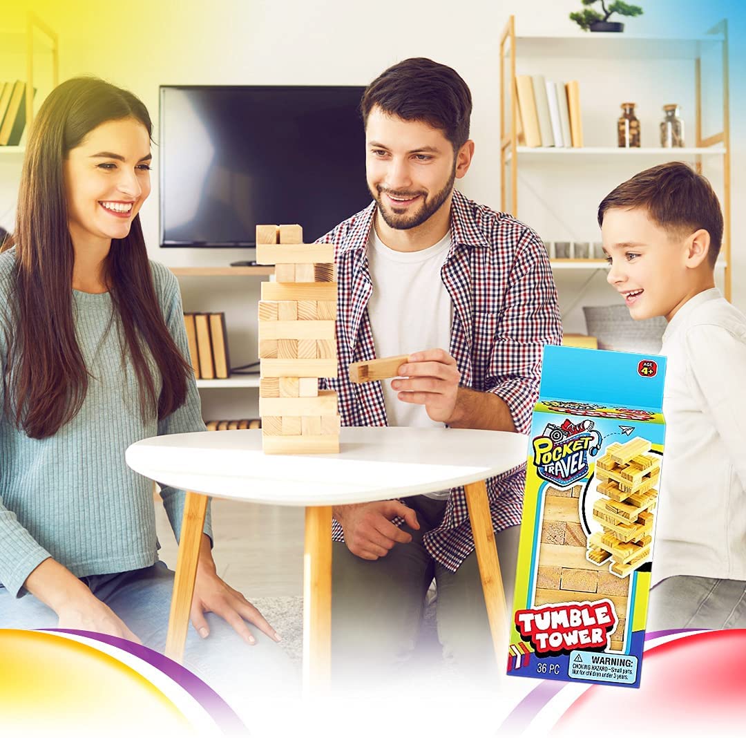 Wooden Tumble Tower Sets-6 Wooden Tumble Tower Sets