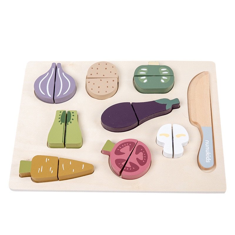 Wooden Vegetables Cutting Set