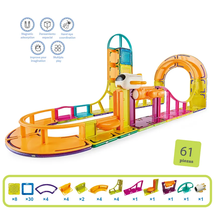 magnetic sky track building block