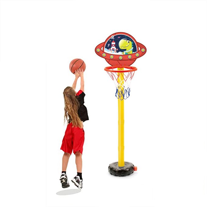 OEM best basketball set fro kids from china 2 dinosaur basketball hoop