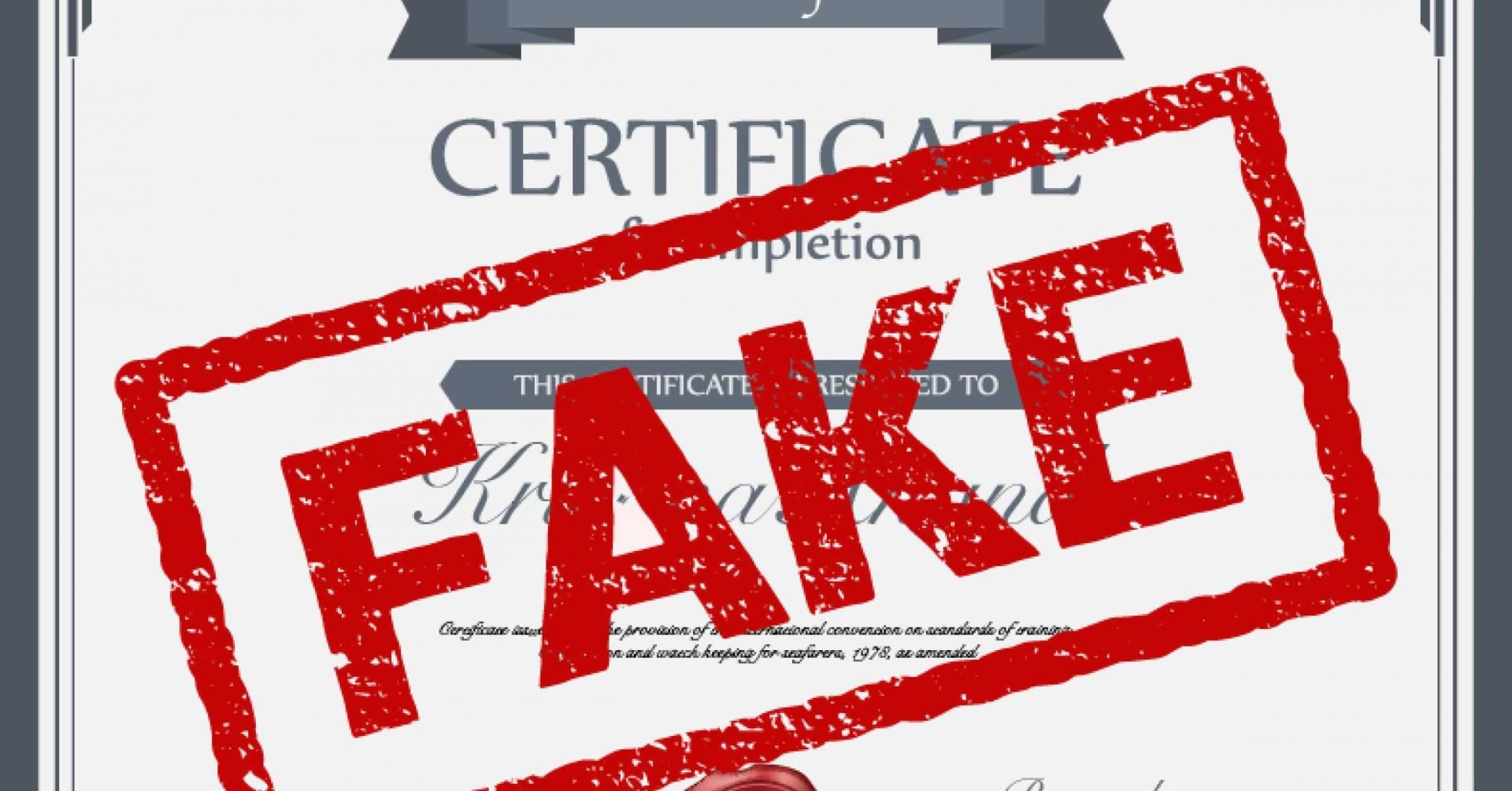 Some certificates are fake on alibaba.
