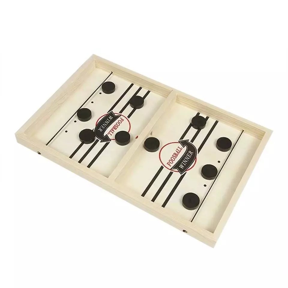 wooden fast puck game