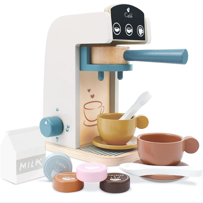 Great OEM Wooden Toys Coffee Maker for kids 3+