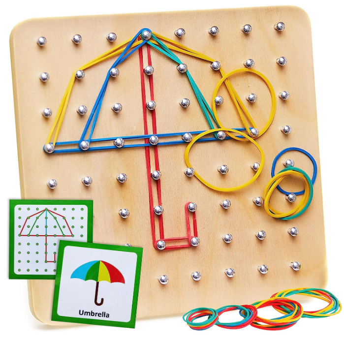 Wooden Geoboard Montessori Toys