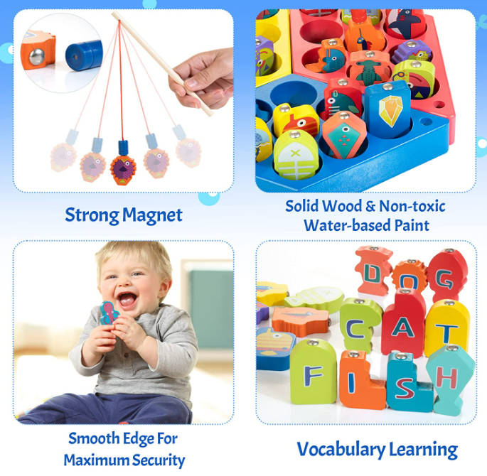 Wooden Magnetic Fishing Game