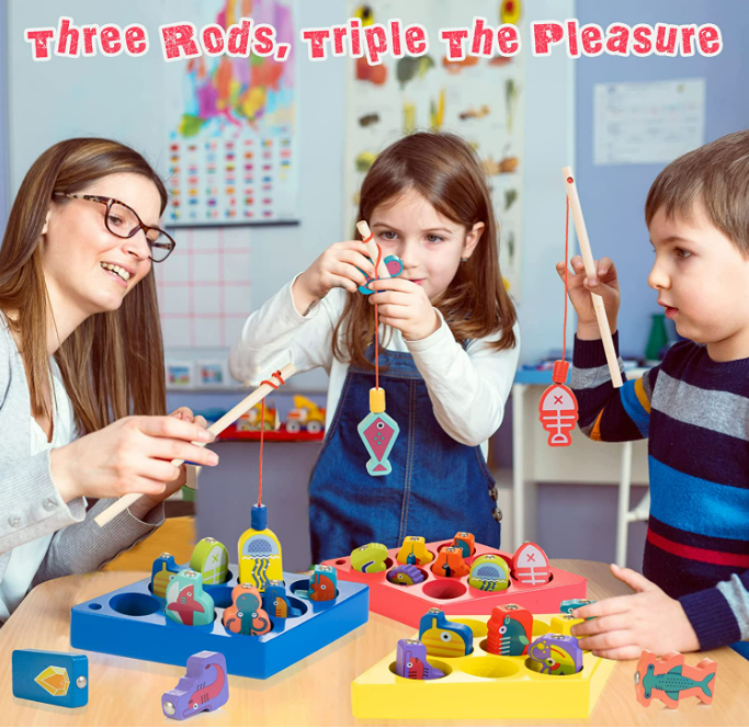 Wooden Magnetic Fishing Game