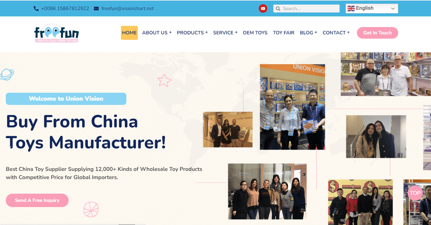 Union vision toy supplier